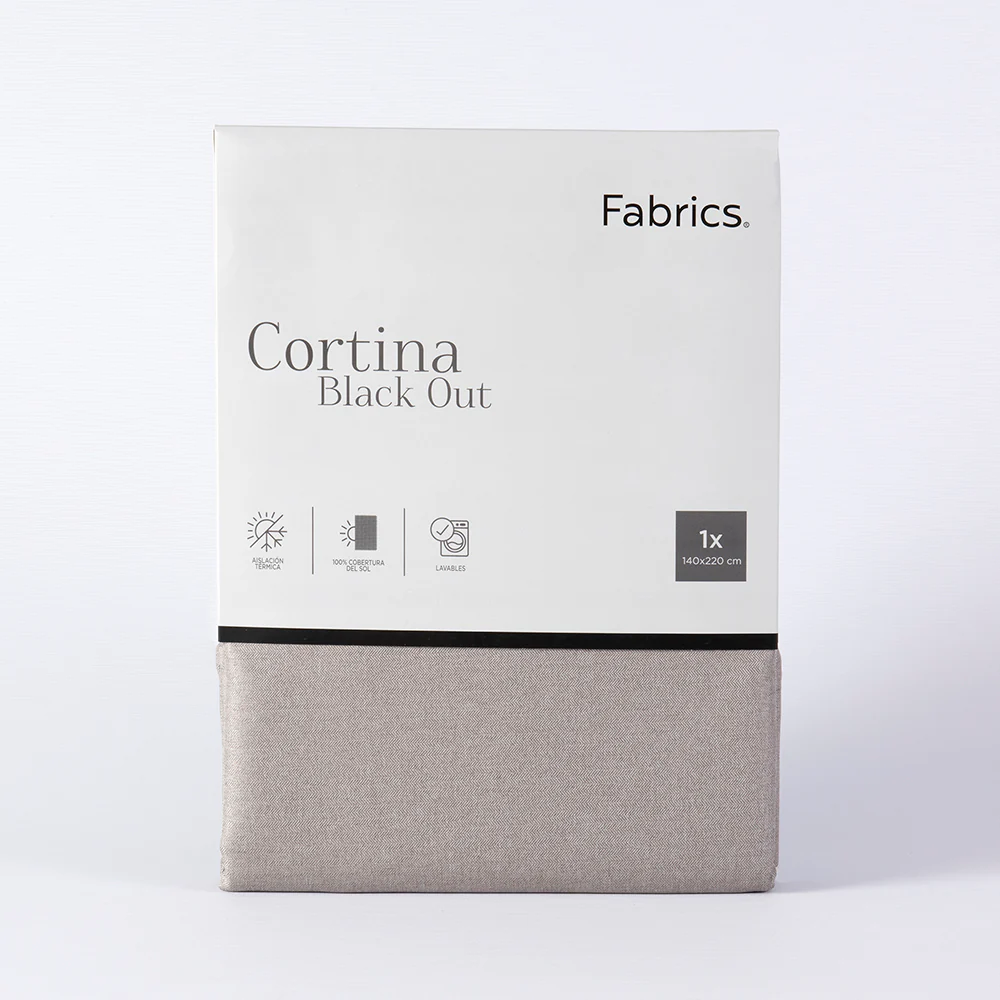 Cortina BlackOut 140x220cm Espiga Beige - Image 4