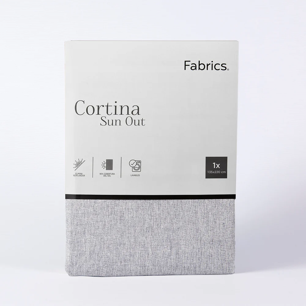 Cortina Sun Out 135x220cm Gris - Image 4
