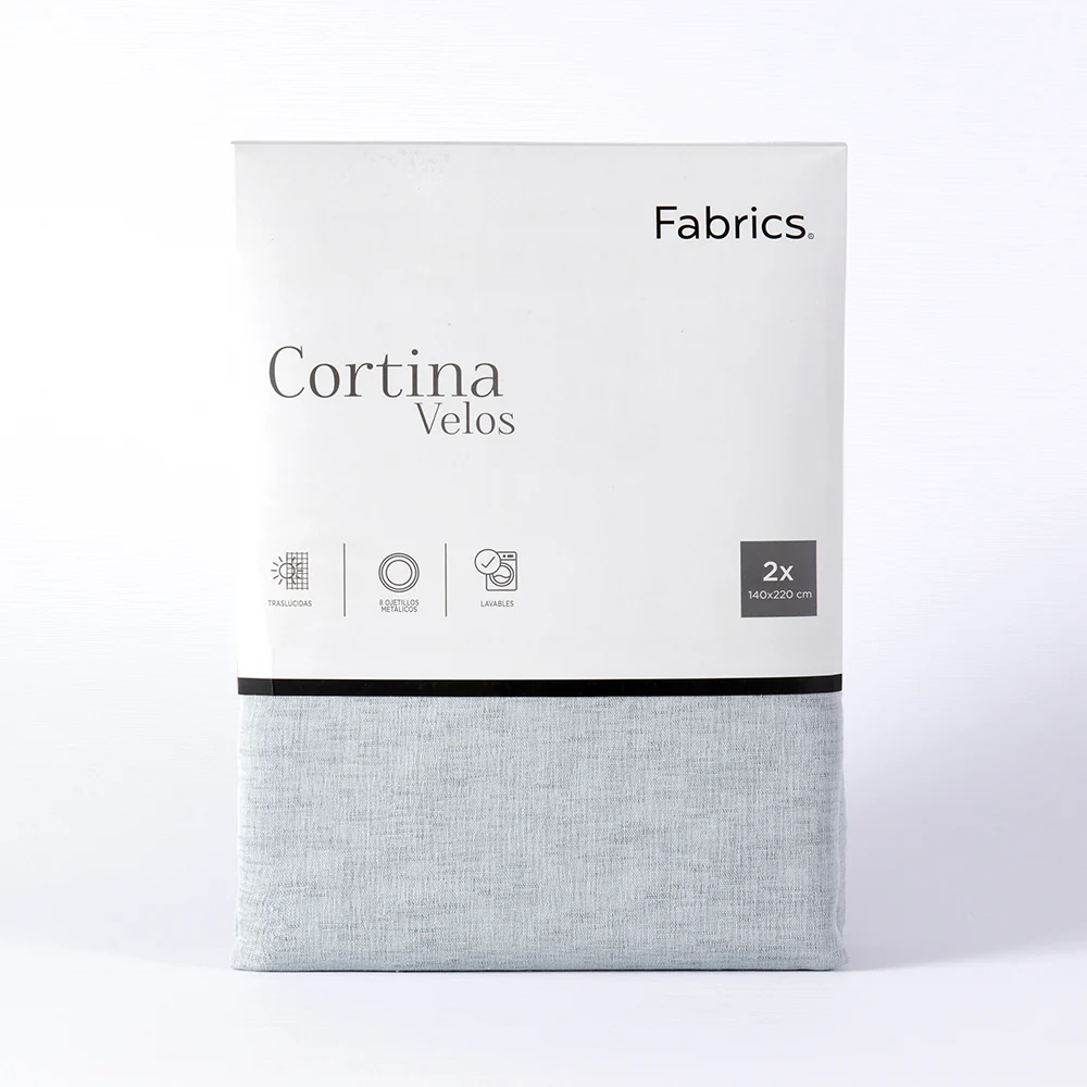 Cortina Velo Lisa 140x220cm Celeste - Image 4
