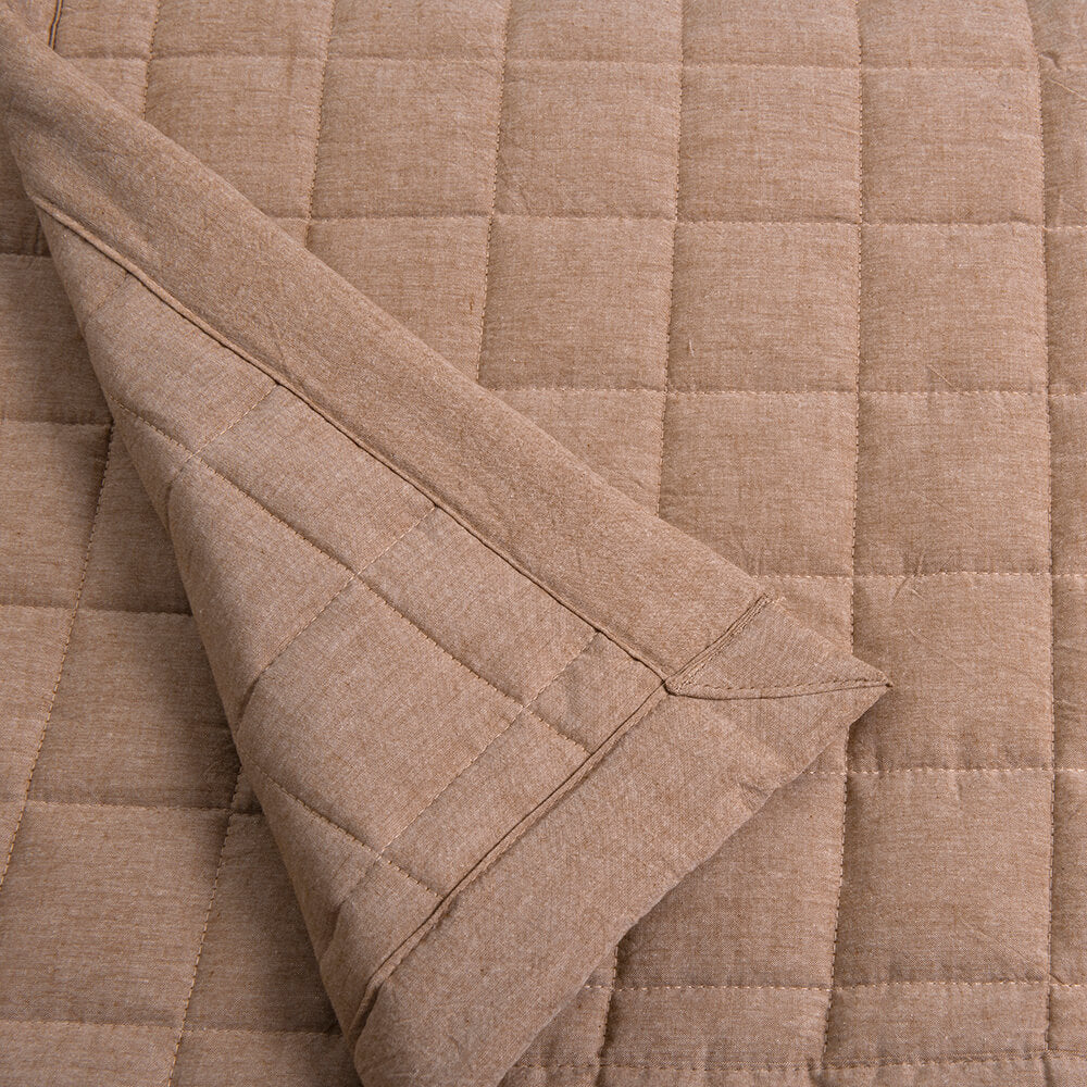 Cubrecama Quilt Oxford 2 Plazas Ocre - Image 4
