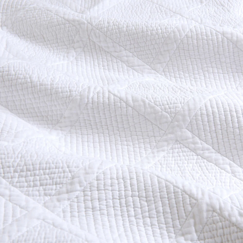 Cubrecama Quilt Rombos King Blanco - Image 3