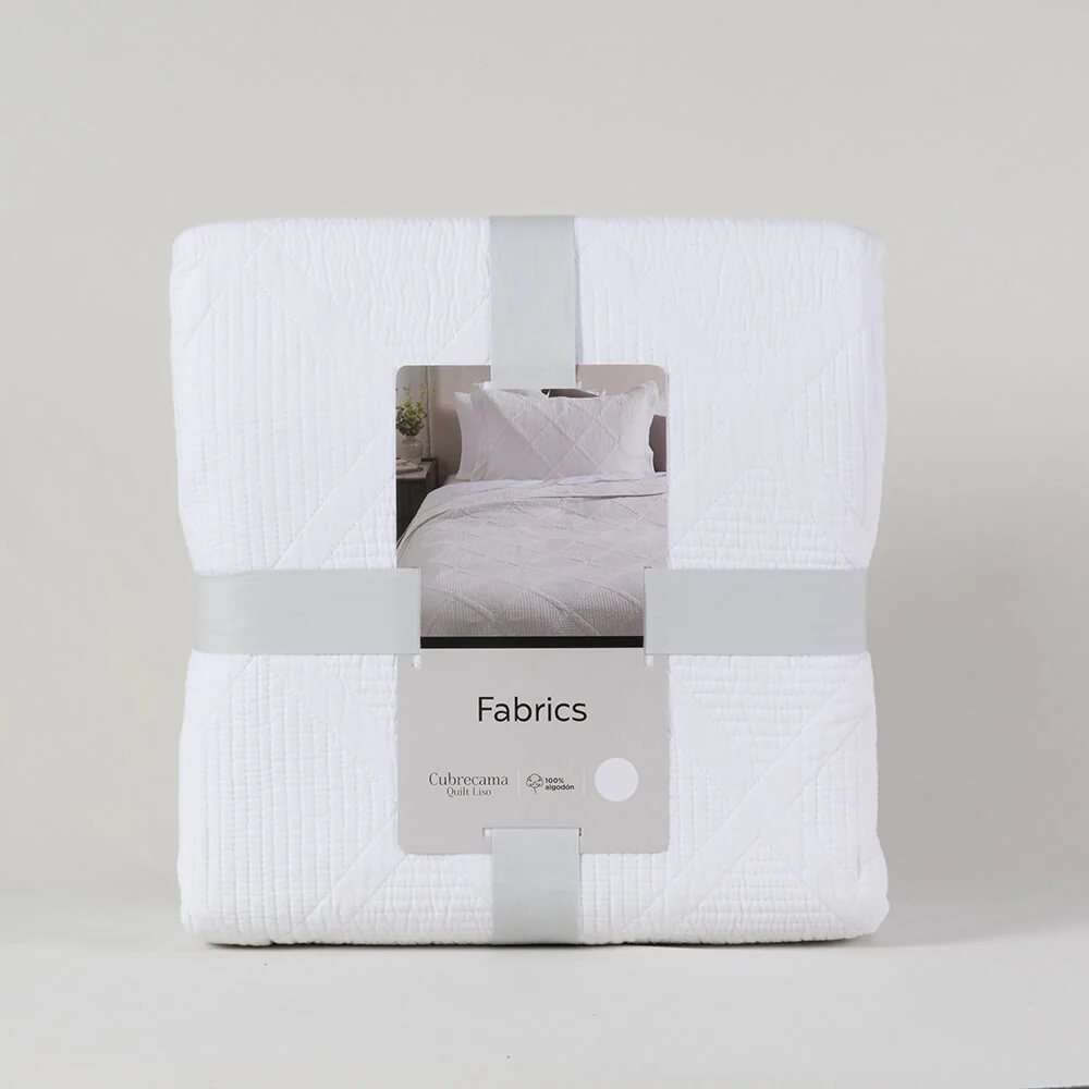 Cubrecama Quilt Rombos King Blanco - Image 4