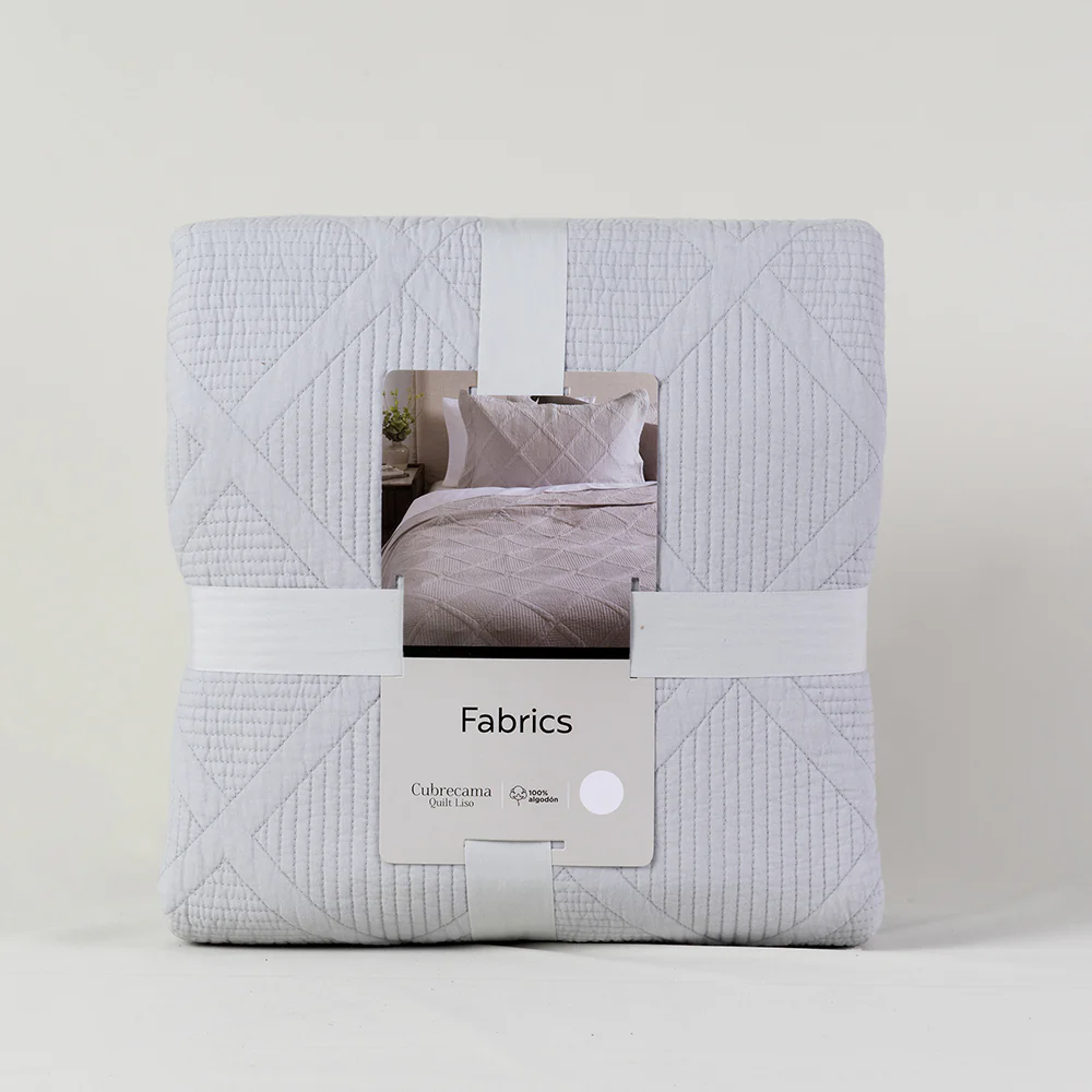 Cubrecama Quilt Rombos King Gris - Image 5