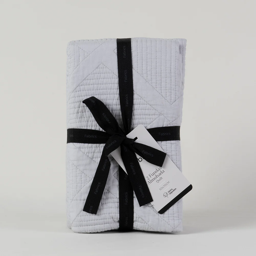 Set 2 Fundas Almohadas Rombos 50x70cm Gris - Image 3